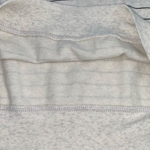 Howe No 65 Striped Crew Sweatshirt Cotton Side Zip‎ Cream Grey M Unisex - Picture 7 of 16